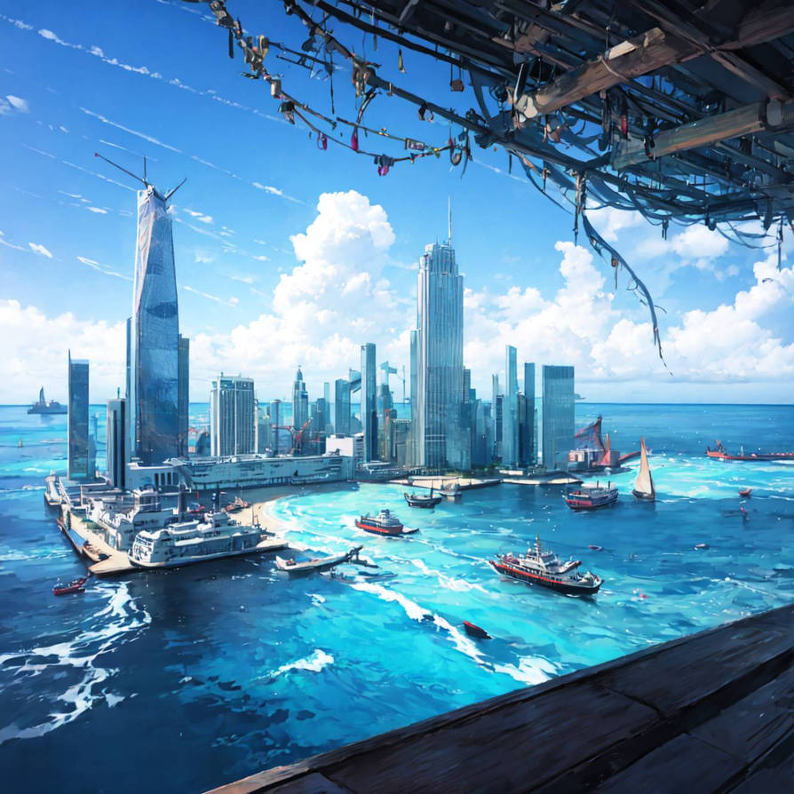 Not so typical Ocean city. by CaleAi on DeviantArt