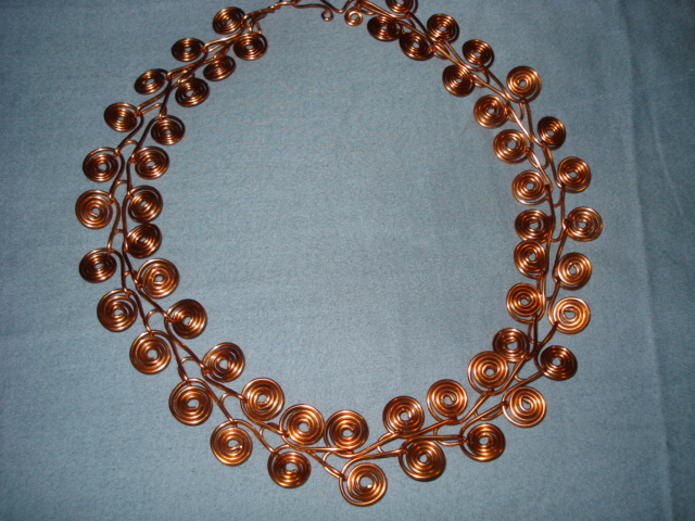 Copper wire necklace