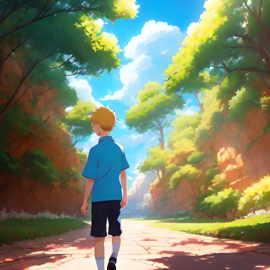 Kid on the path by InspiredARTIST12teen on DeviantArt