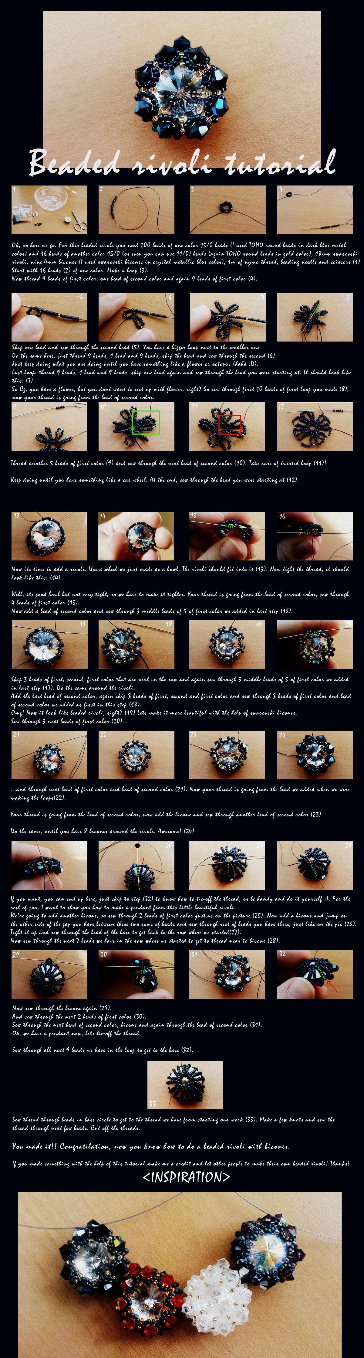 Rivoli pendant tutorial