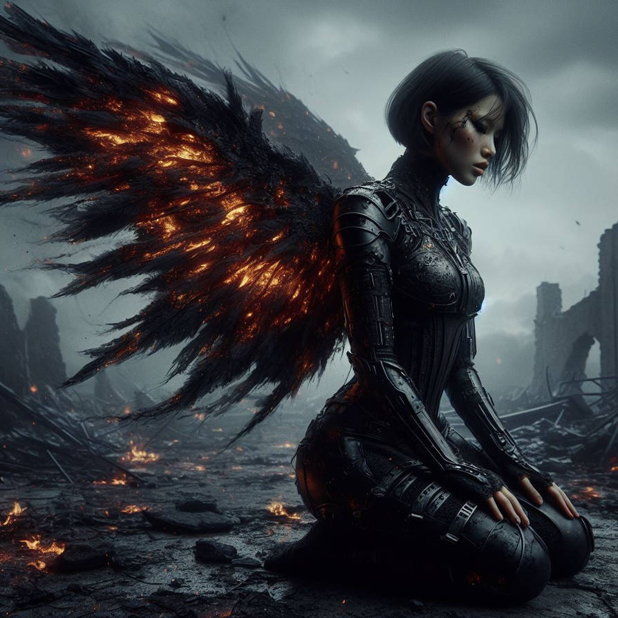 Fallen Angel Rear View Fallen Angel Original (Story) by Resp3cted on DeviantArt