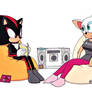 Shadow and Rouge Chilling to Music