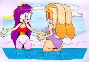 Aleena and Vanilla in the Sea