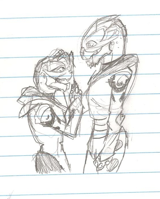 Young Garrus and Solana