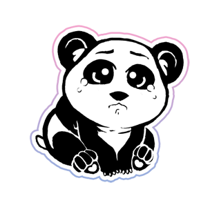 sad panda chibi