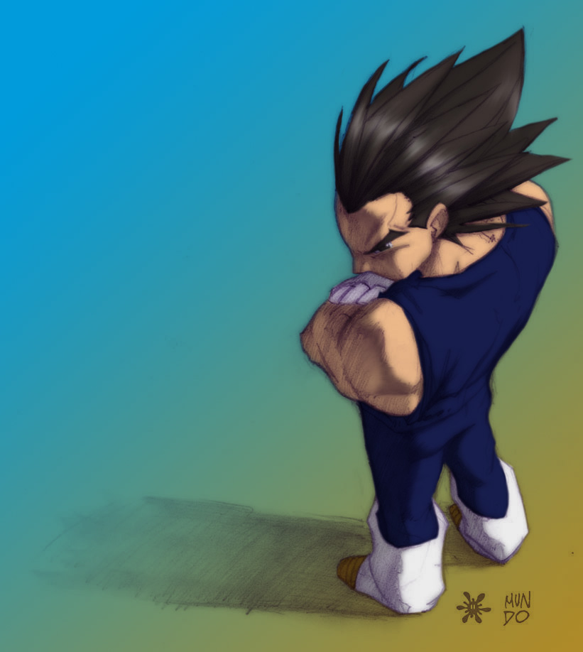 vegeta sketch colored