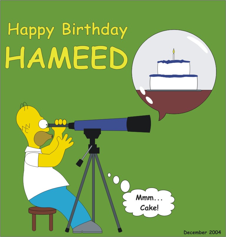 Happy B-Day Hameed