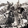 Devastator vs Dinobots