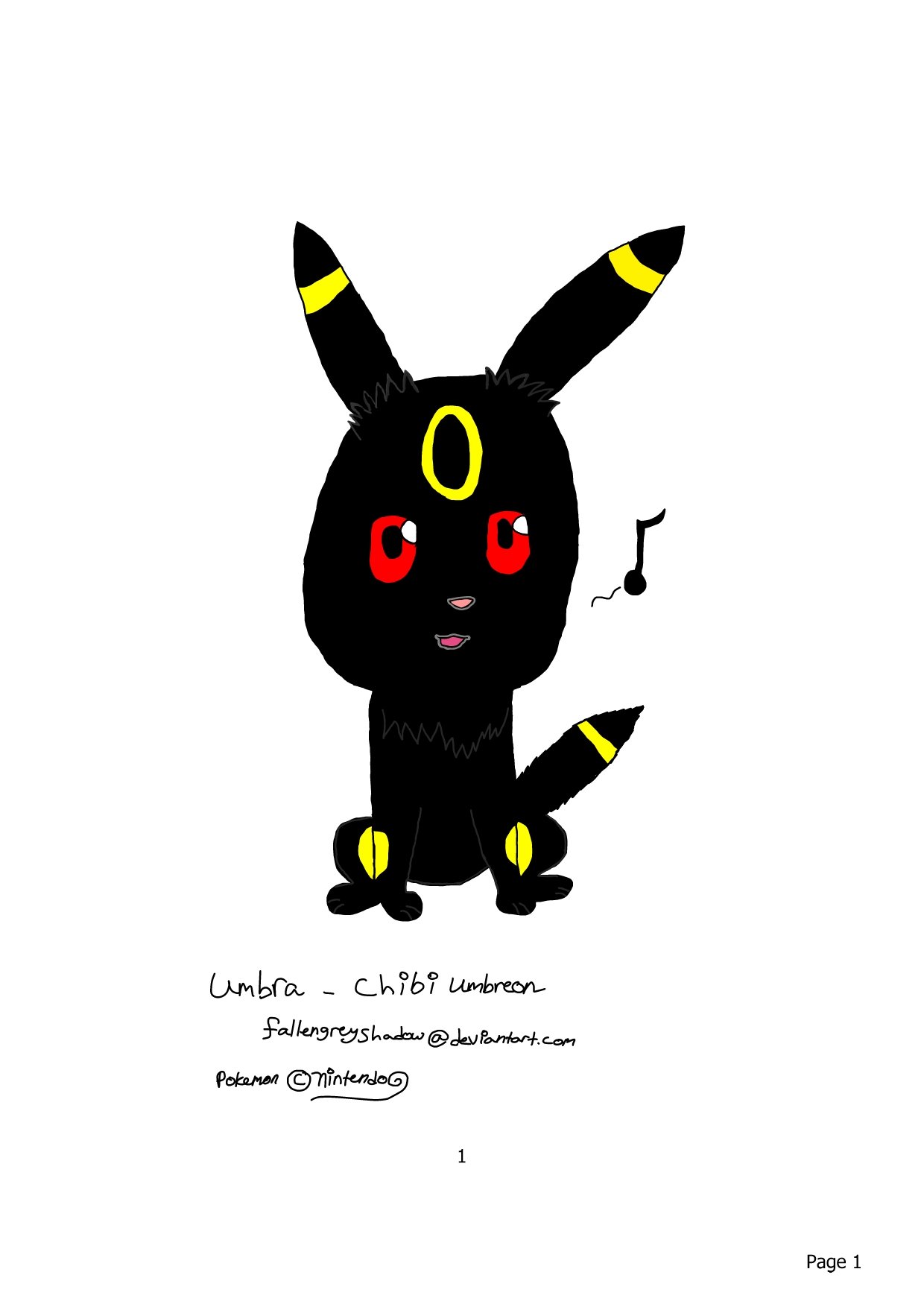 Chibi Fluffy Umbreon