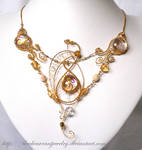 Golden butterfly by blackcurrantjewelry