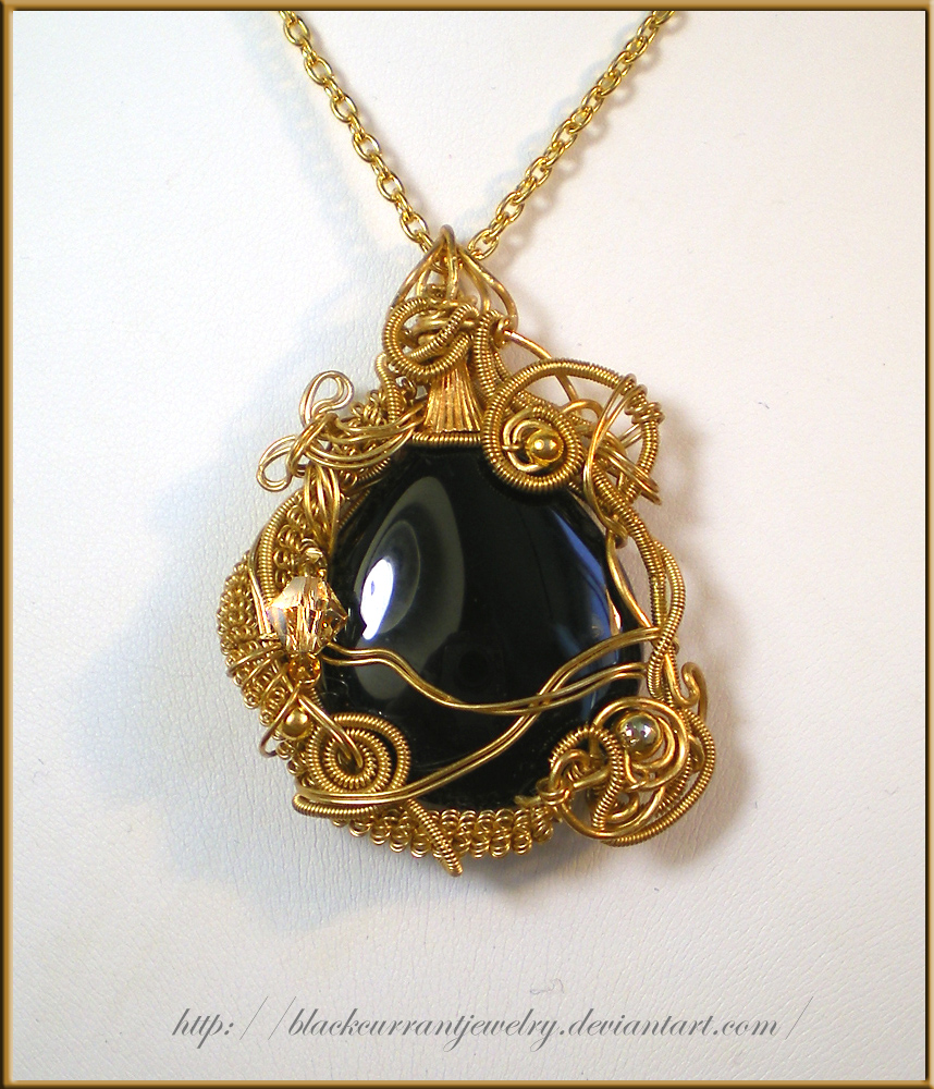 Gold and Black Pendant