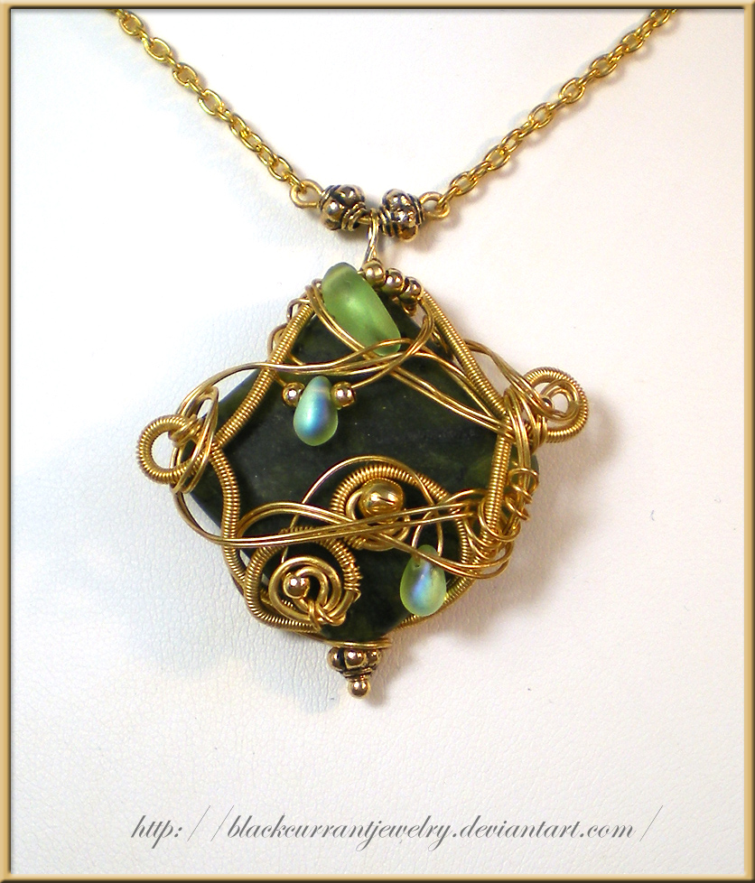 Green and Gold Pendant