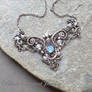 Small Celtic Necklace Sterling Siver Crystals