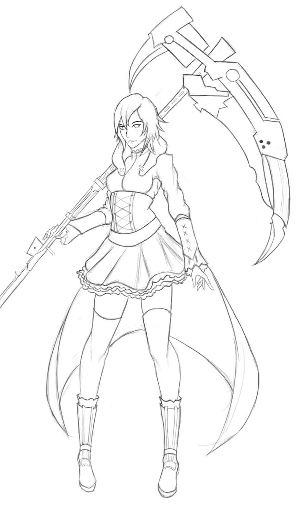Ruby R 1 Line Ruby RWBY Line by Forsei on DeviantArt