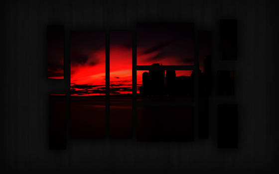 Manhattan Sunset Wallpaper - Dark