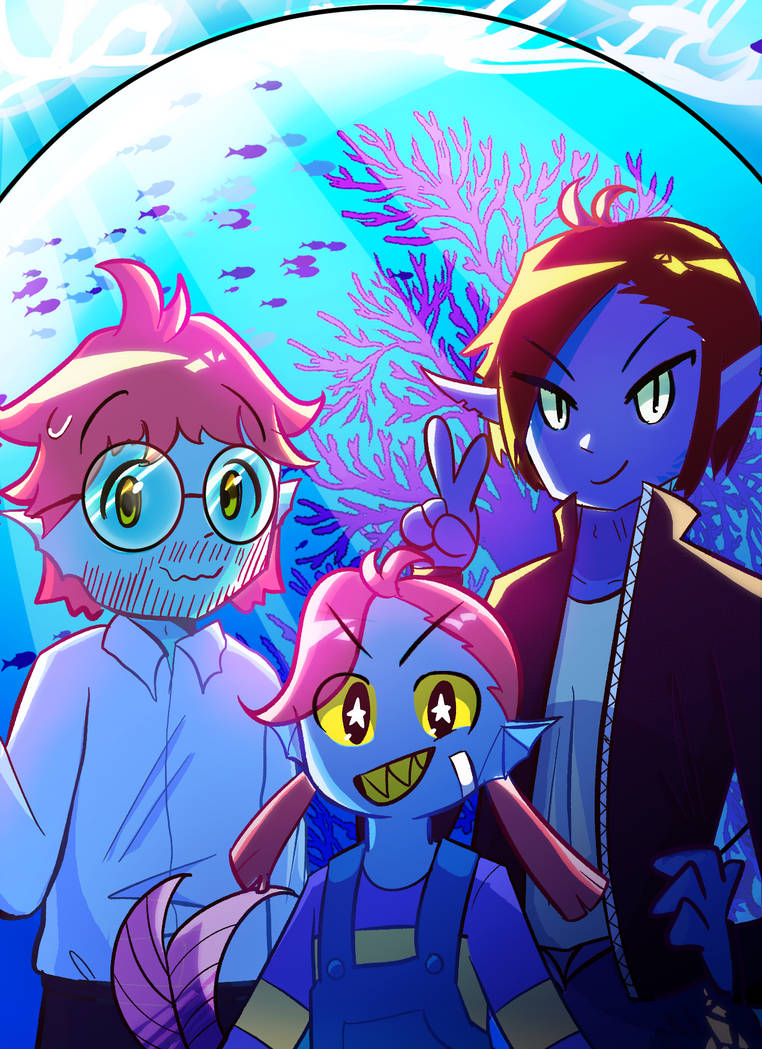 Undyne's family photo! commision from TomAndJay by Bulldojer-0712 on ...