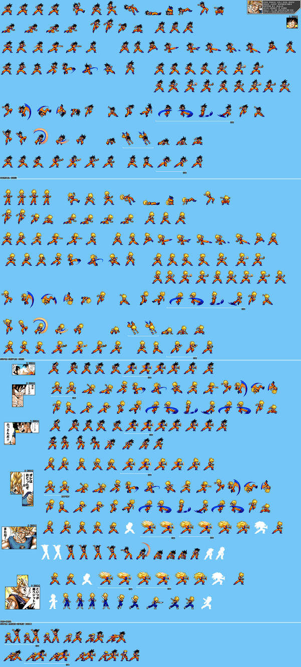 DBZ Sprite sheet by ArchAngel2344 on DeviantArt