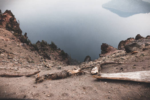 The edge of the crater