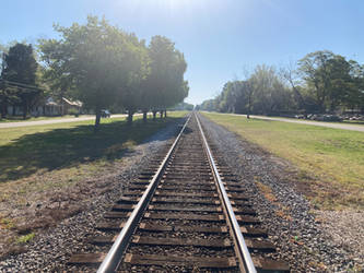 The Sunny Railroad Tracks but Landscape