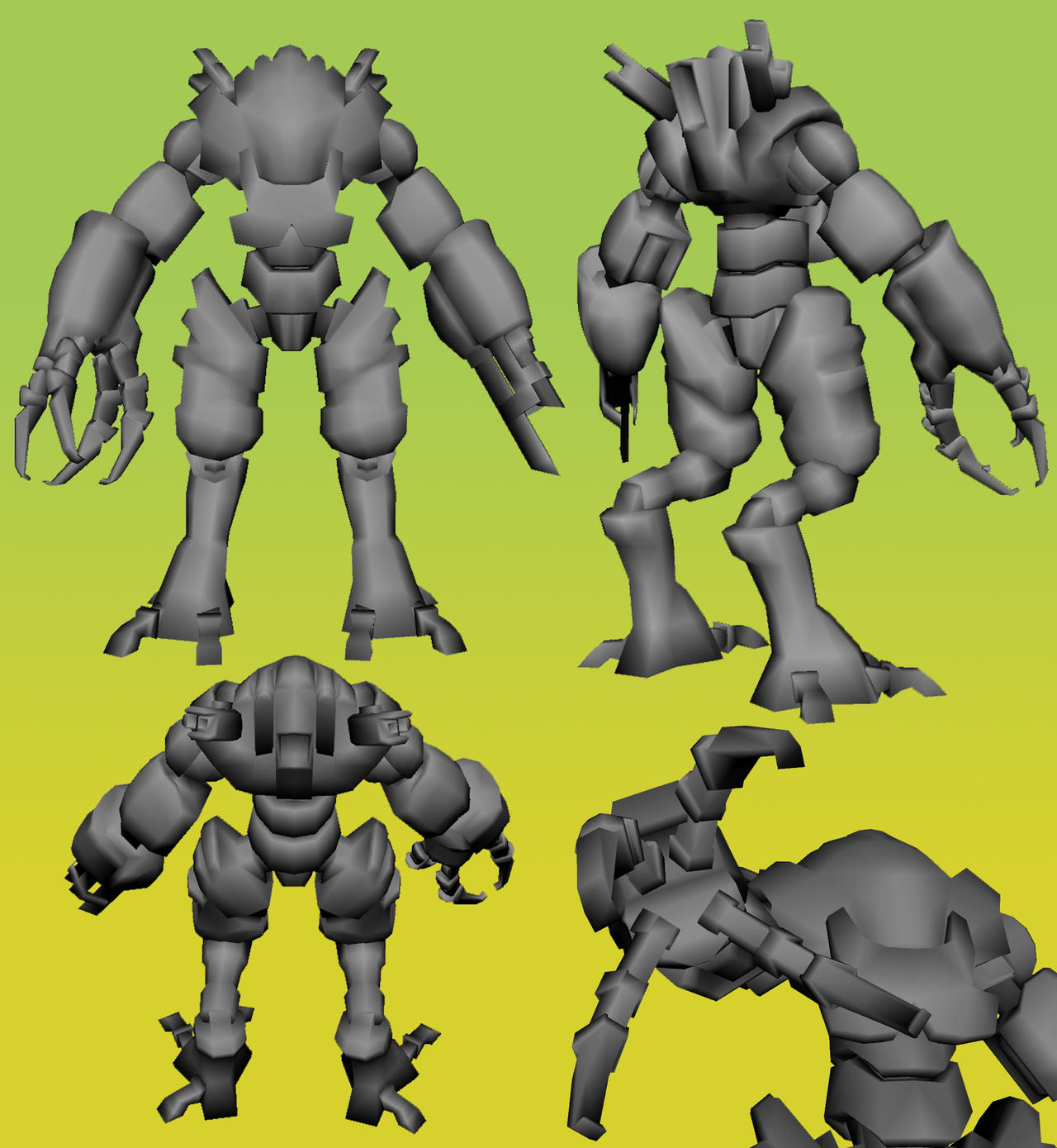 Mech Reference Model Sheet Mech Model by SingYourLife on DeviantArt