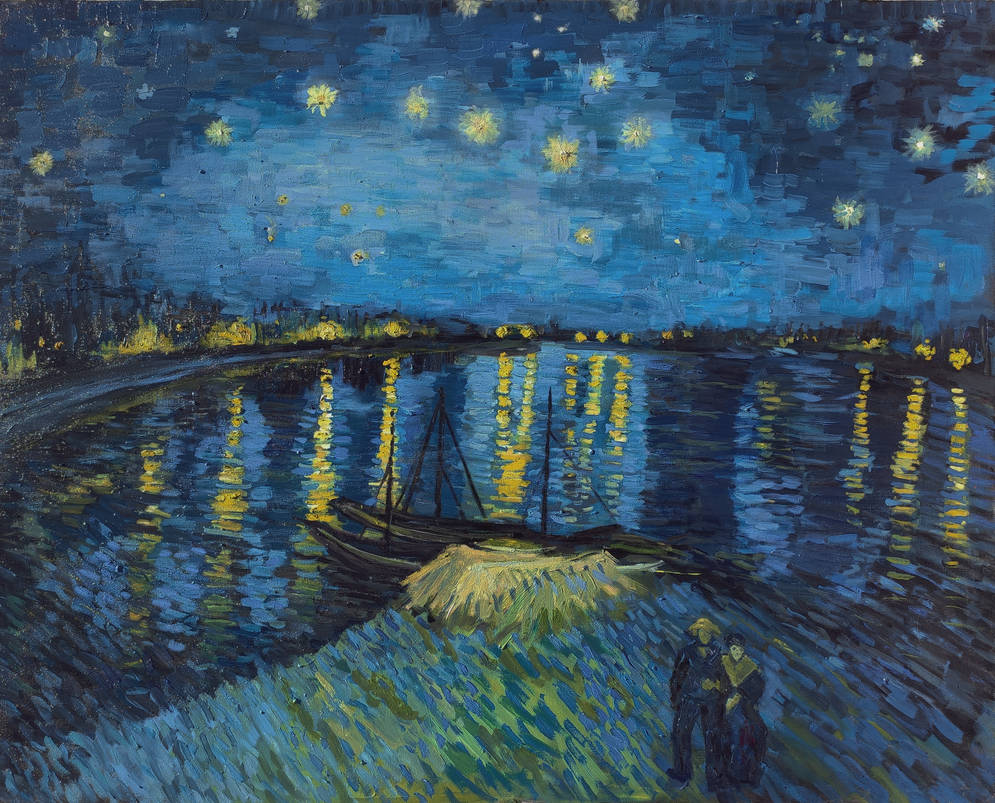 Reproduction of Starry Night over the Rohne by Jelena-Misljenovic on ...