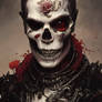 skull vampire with makeup