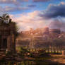 landscape with ruins