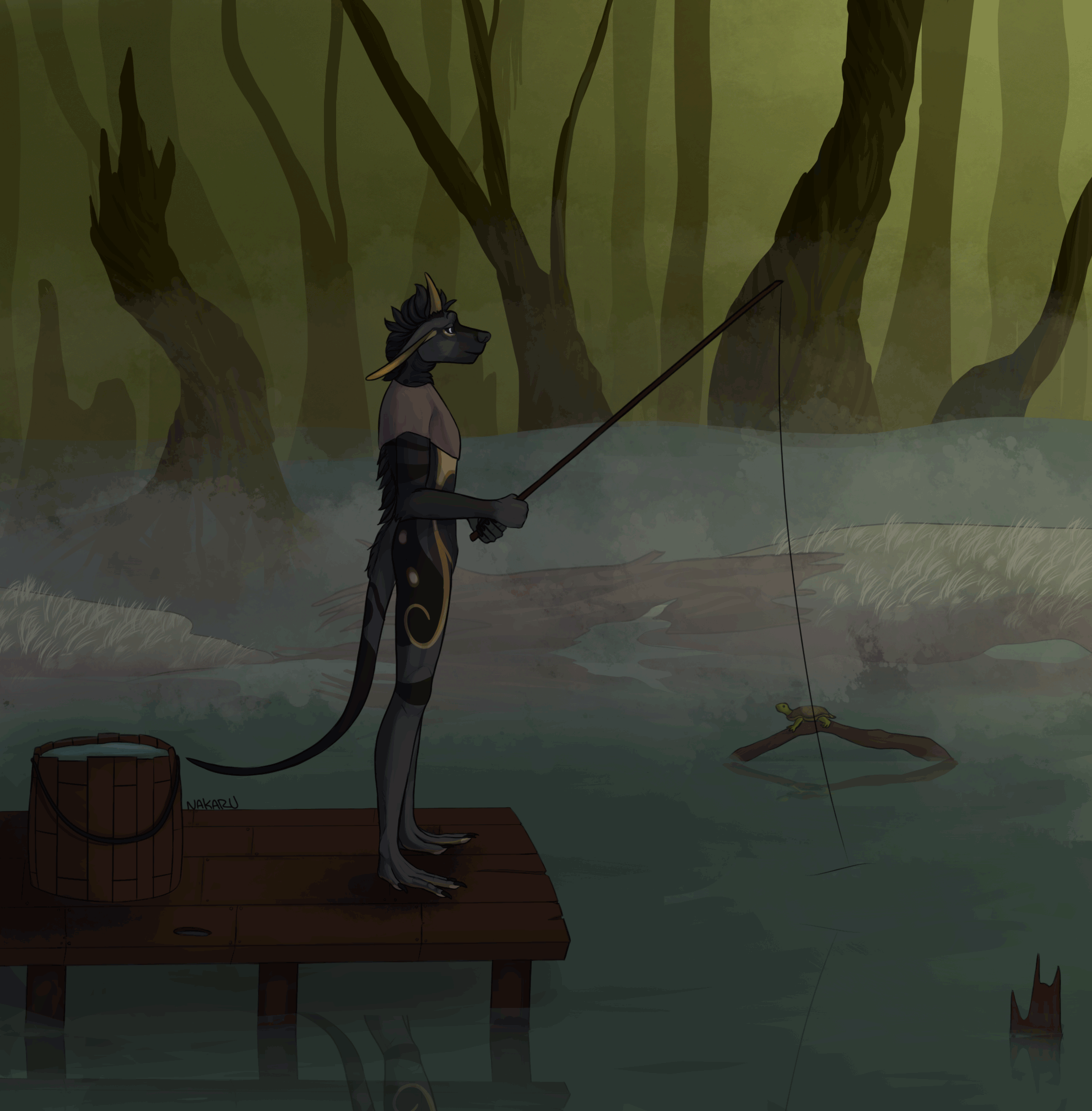 Lysander fishing gif by Evee4ever228 on DeviantArt