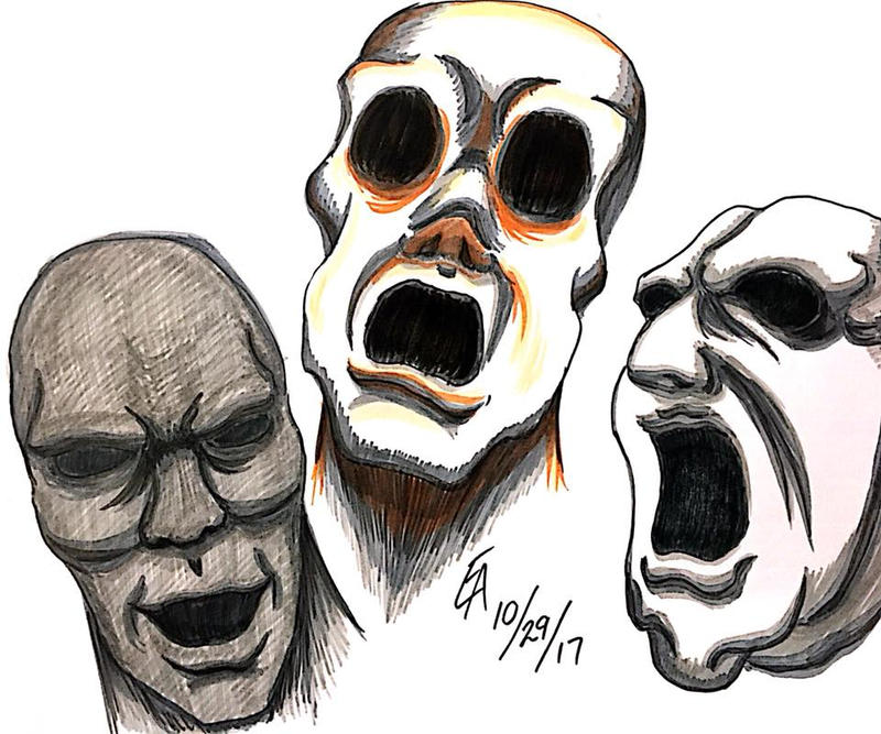 Three Ghastly Faces
