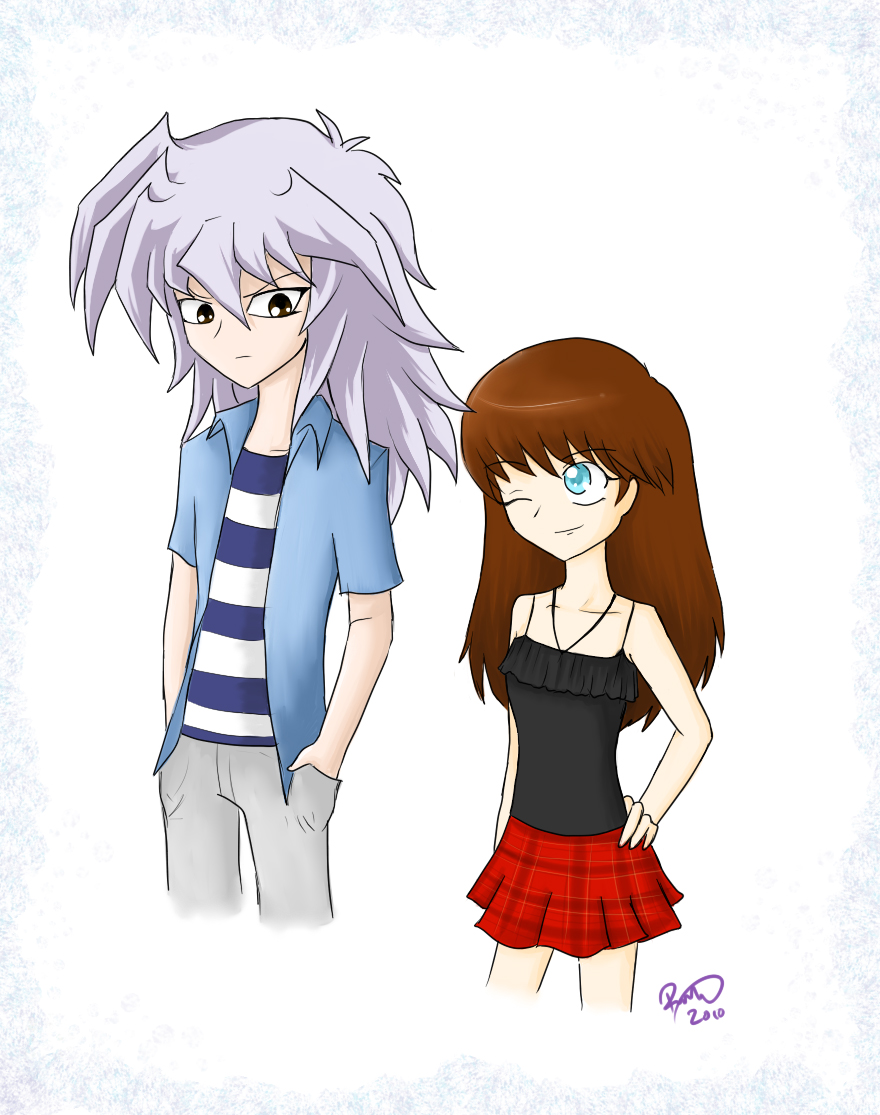 Bakura and OC -colored-