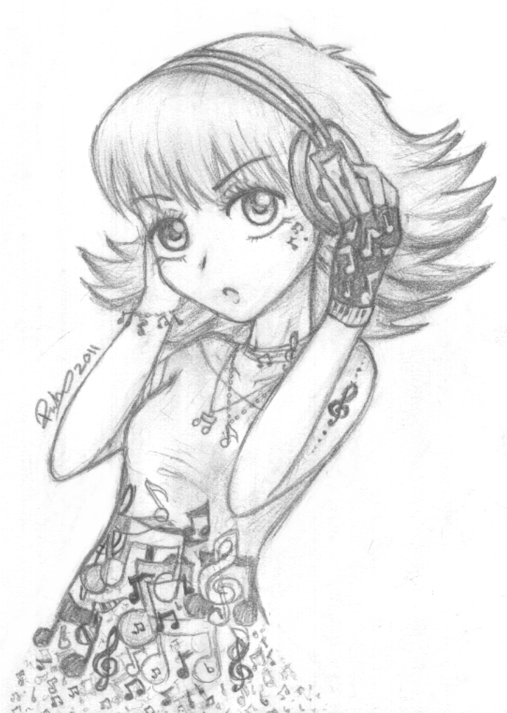Singer Drawing Reference Girl Music Girl by firehorse6 on DeviantArt