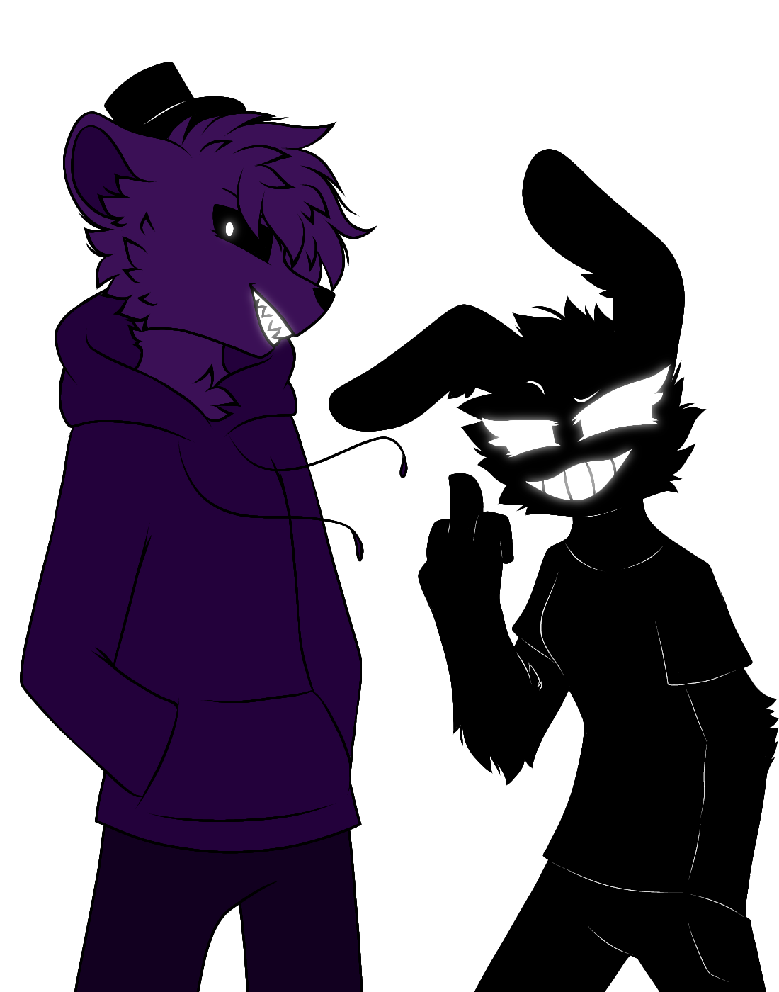 FNAF 1 - Shadow Freddy and Shadow Bonnie by KatonaKen on DeviantArt