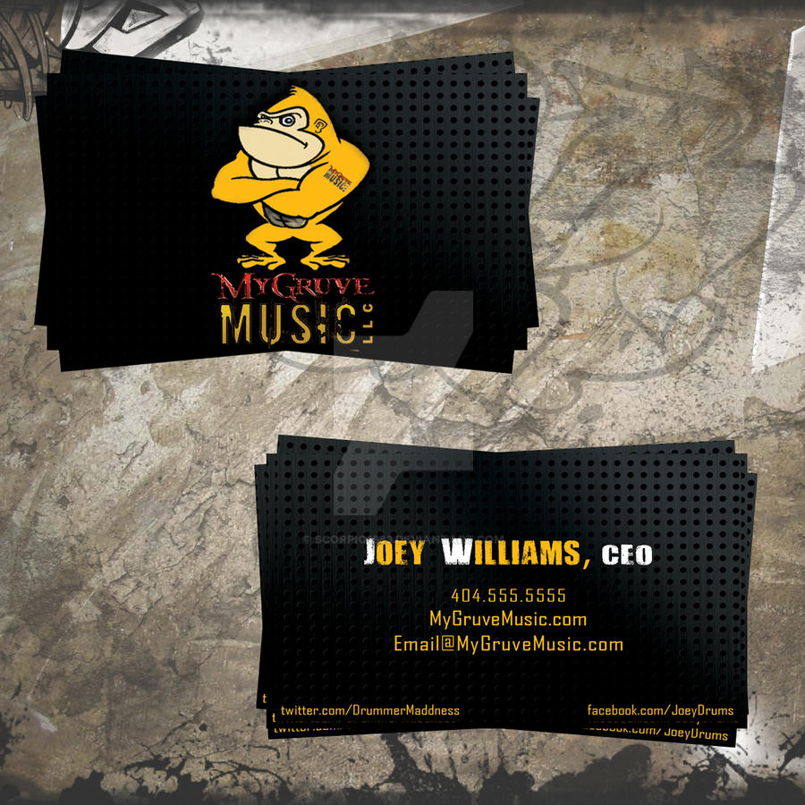 MyGruveMusic Business Cards