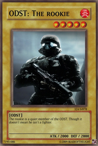 halo yugioh cards Hero Ring All cards will be carefully packed for safe transit ODST: The Rookie by Bladeofthelight