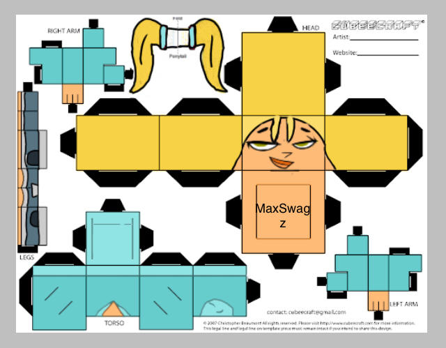 Total Drama Island Bridgette Cubecraft by Maxswagz on DeviantArt