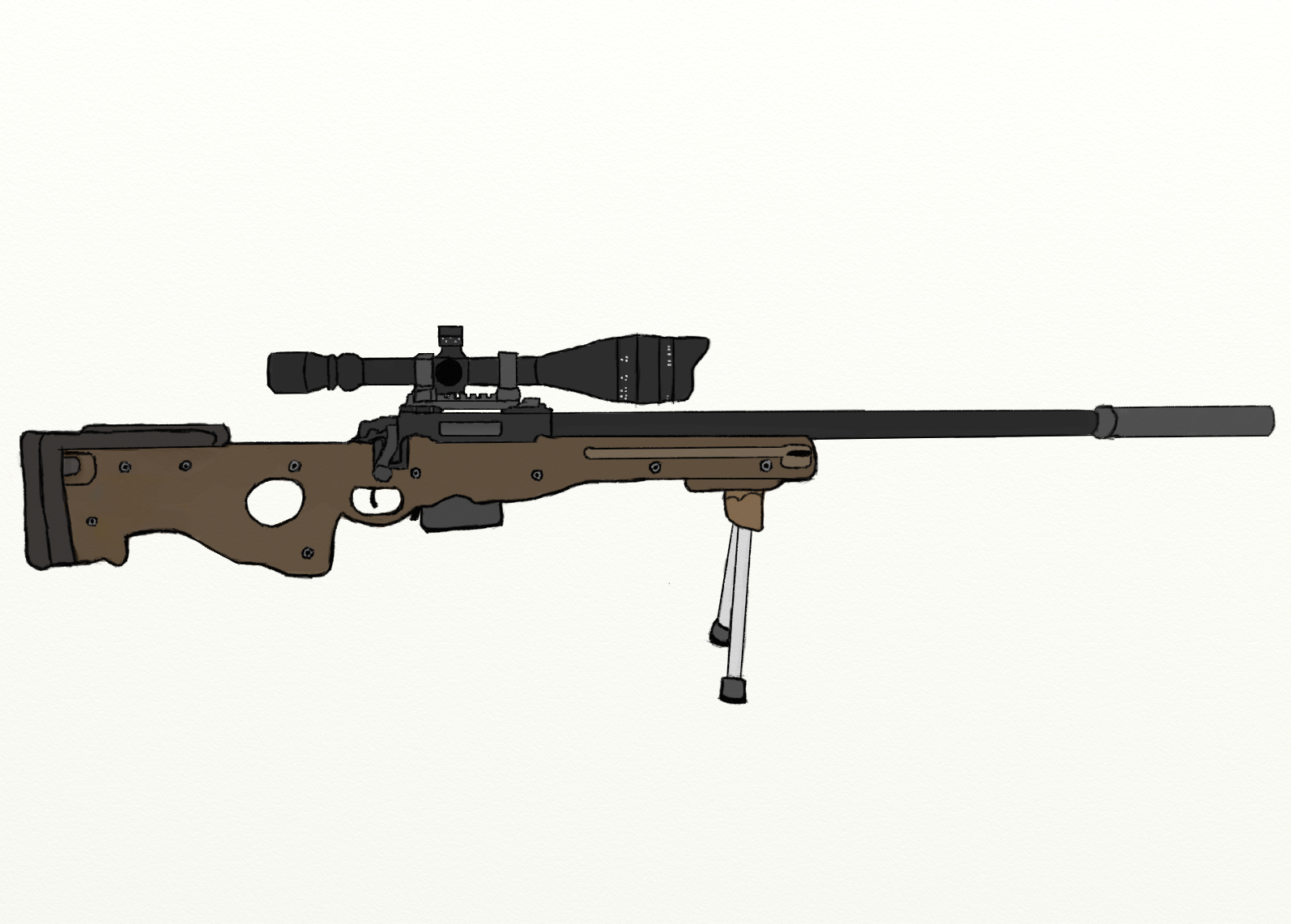L96 Sniper Rifle by Ra1nb0wDash on DeviantArt