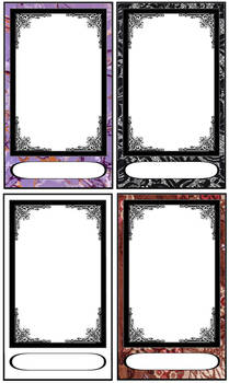 Tarot card templates