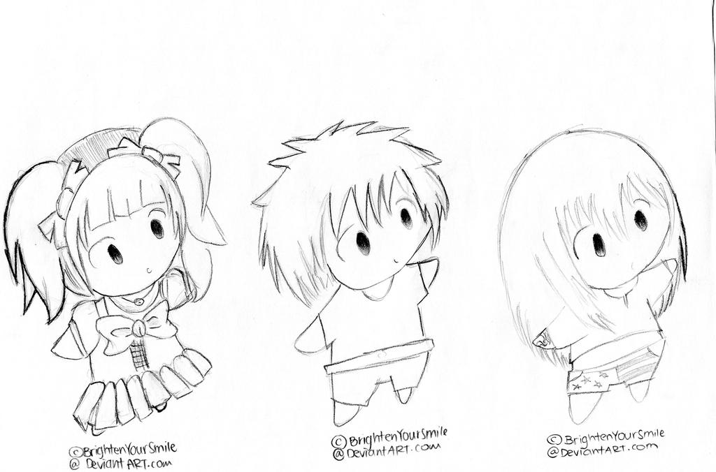 Free Chibi Sketch Set 9