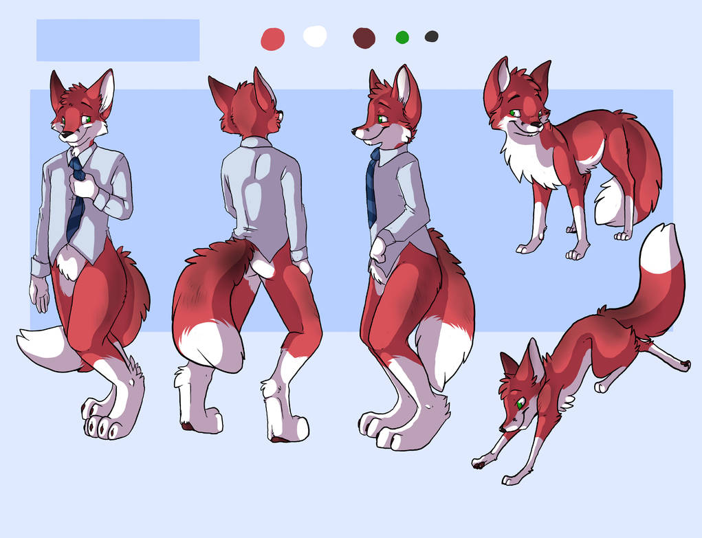 Unnamed fox reference sheet refsheet fox furry by DEffet on DeviantArt