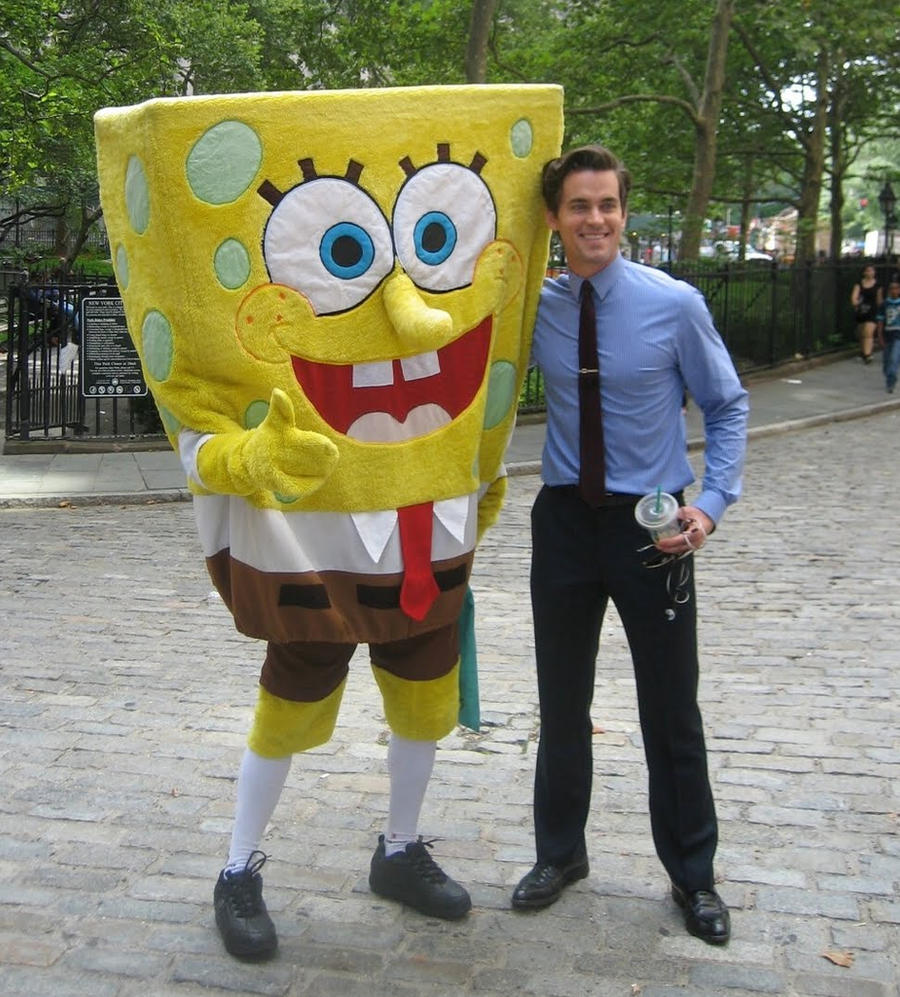 Matt Bomer and Spongebob