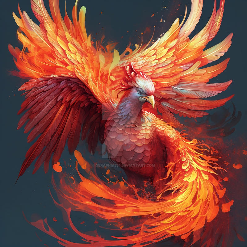 Fire phoenix white feralcore by Seraphia734 on DeviantArt