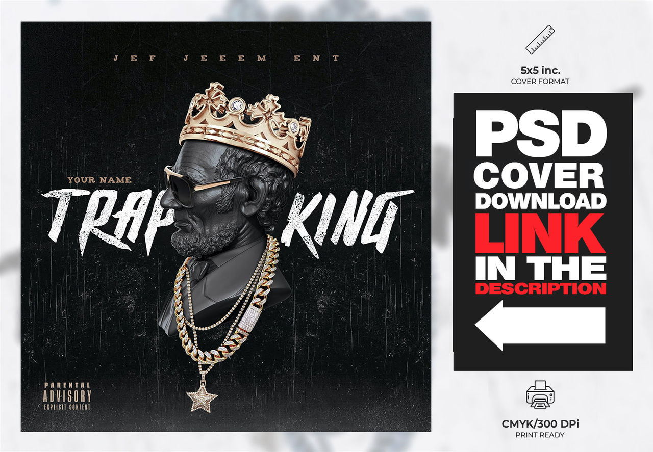 Trap King CD Mixtape Rap Album Cover Template by DiamondTemplates on  DeviantArt