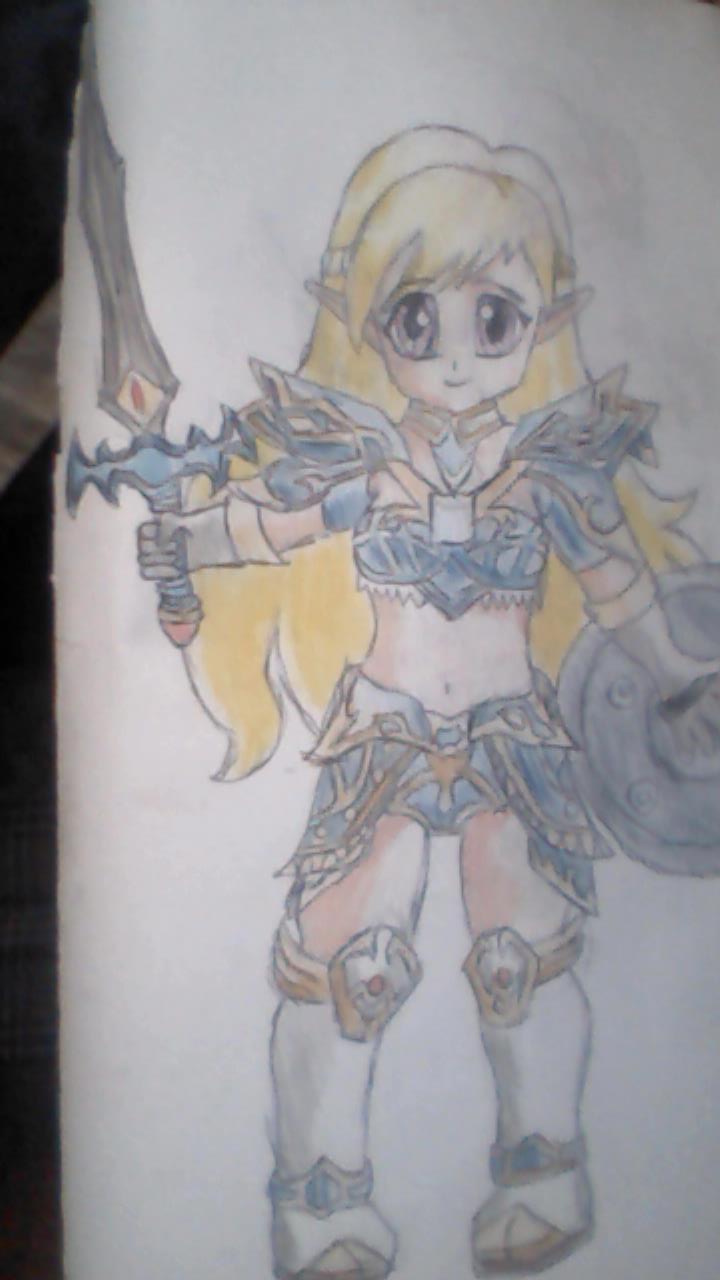 Chibi Lineage II female Templar Knight