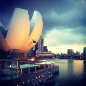 Marina Bay Sands from Helix Bridge