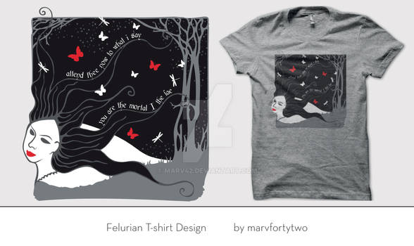 Pat Rothfuss Felurian T-shirt design