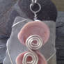 Pink Shell and Sea glass pendant