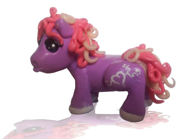 Ooak Stripey Pink Pony handmade