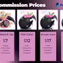 Commissions Prices