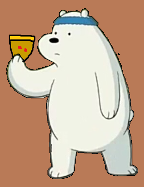 Ice Bear Eating Pizza