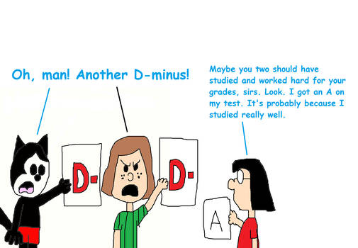 Homer and Peppermint got Another D-Minus by MikeJEddyNSGamer89